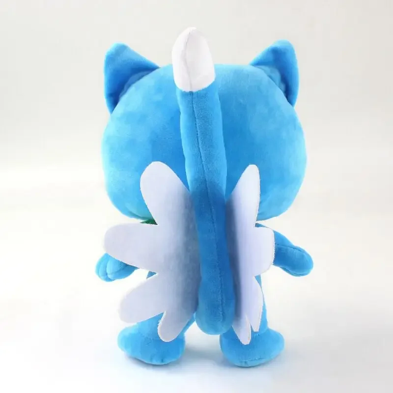 Anime Fairy Tail ตุ๊กตา Plush Blue Happy Cat ตุ๊กตาสัตว์ของเล่นเด็ก 30 ซม