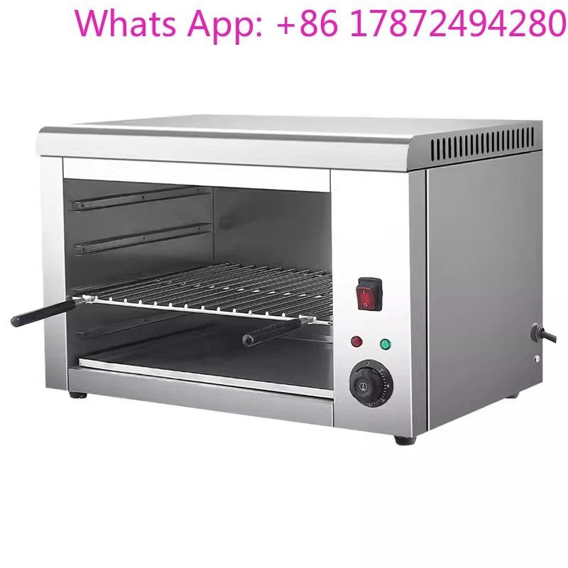 Wall-Mounted Electric Stove Commercial Countertop Fish Grill Electric Oven Barbecue Grill Independent Power Switch