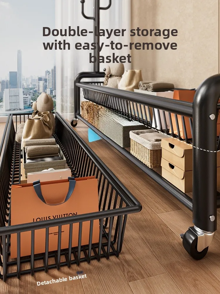 ملابس فاخرة متعددة الوظائف مثبتة على الأرض Drng Ra غرفة نوم داخلية للاستخدام المنزلي خفيفة الوزن خطاف تعليق المعاطف Ra