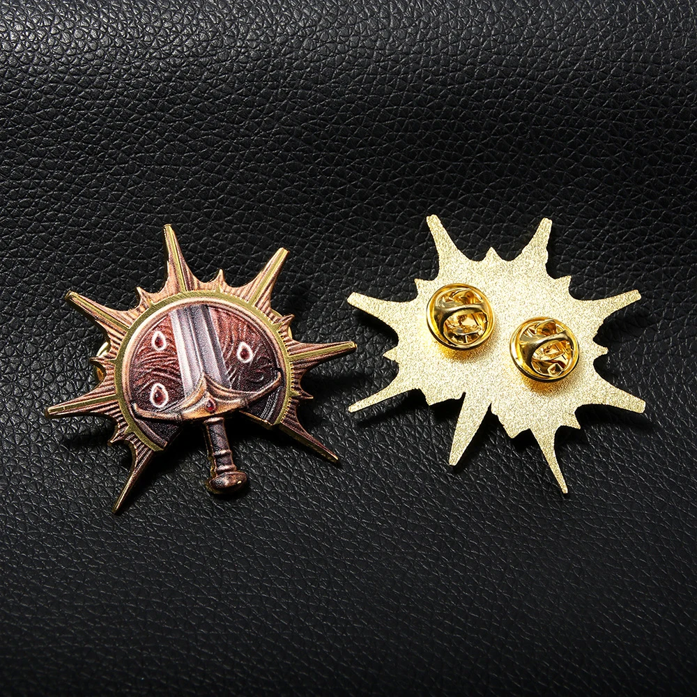 Baldur's Gate Metal Pins - Paladin Ranger Mage Class Backpack Badge Anime Game Peripheral Collectible