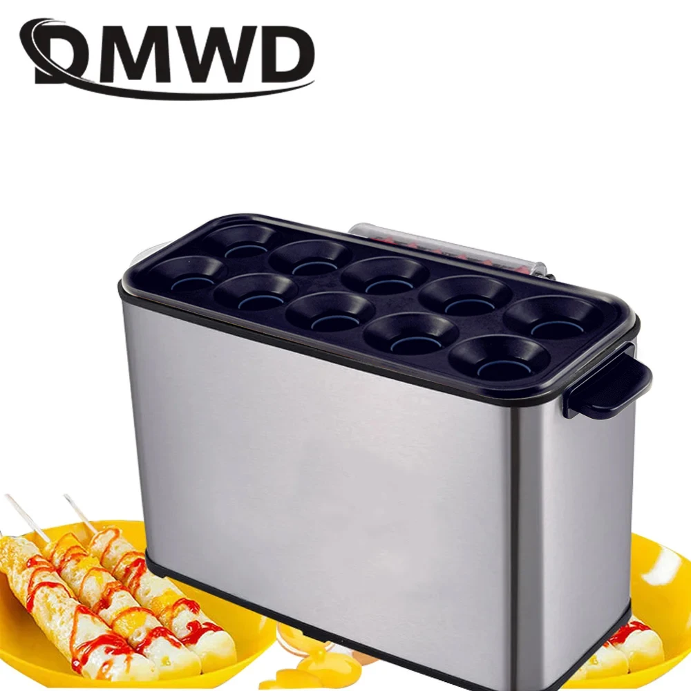 

110V/220V Commercial Egg Sausage Roll Cooker Electric Eggs Hot Dog Boiler Steamer Omelette Master Cup Breakfast Machine 10 Holes