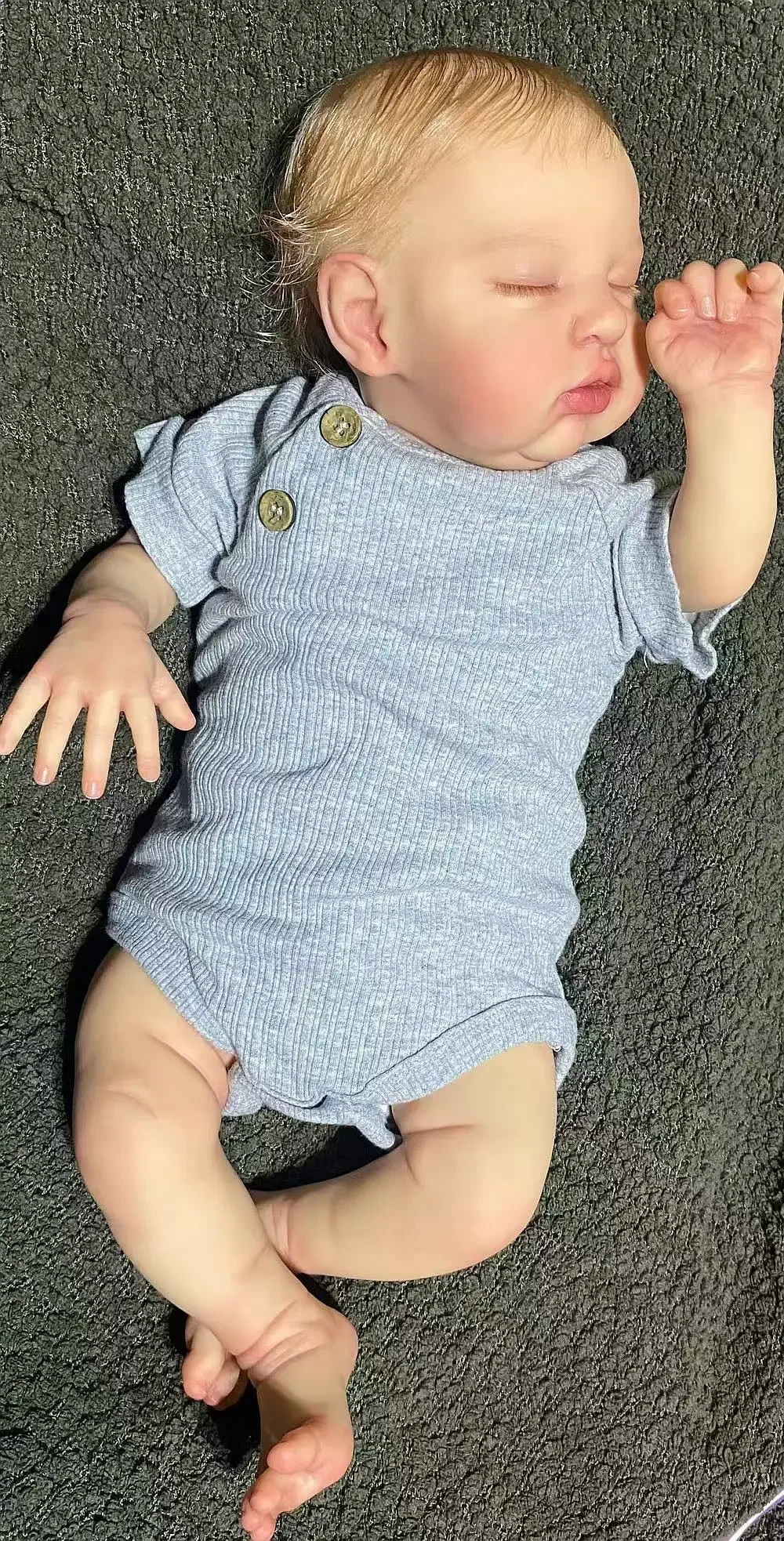 EGO fornitura limitata personalizzata da 19 pollici Reborn Baby Teddy con mohair radicato a mano bambola già finita con vestito diverso