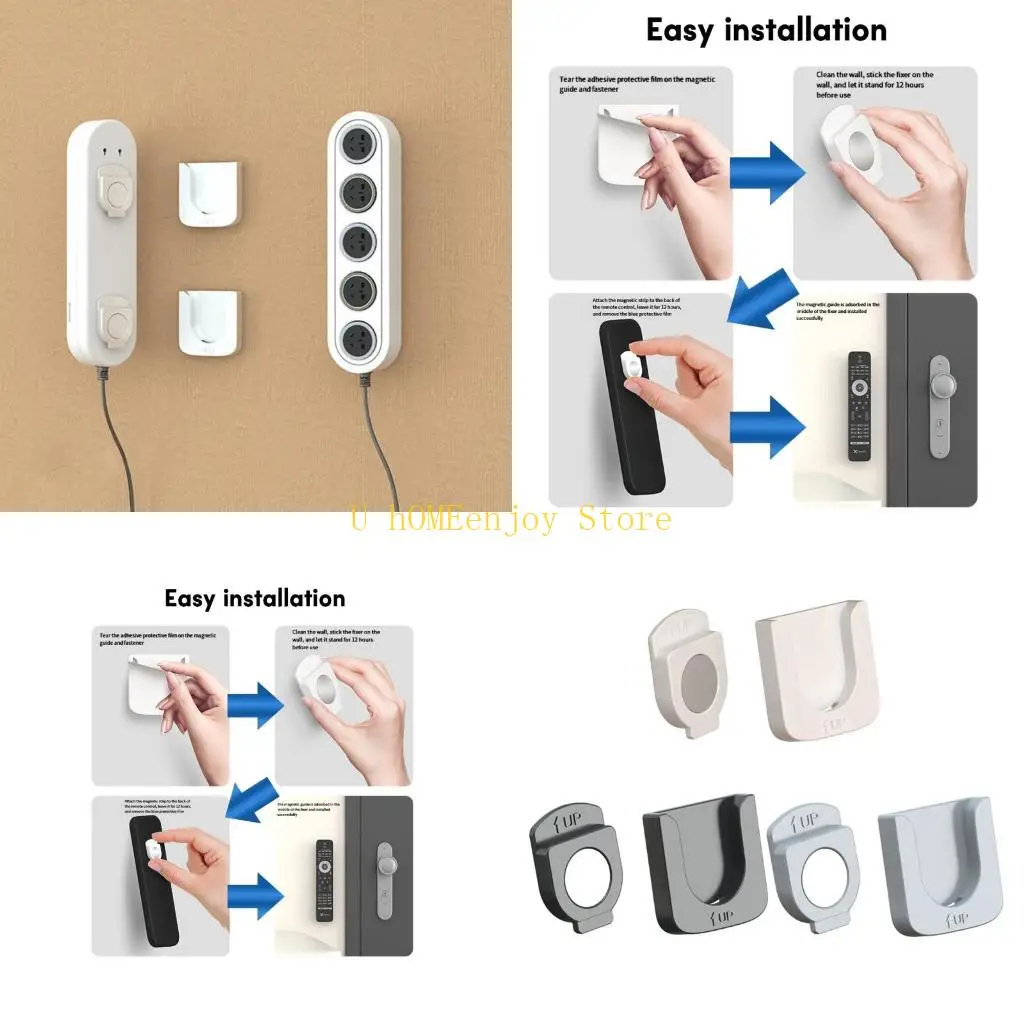B0KF Remote Control Hooks Strong Shelf Suction Cup Traceless Hook Punch-free
