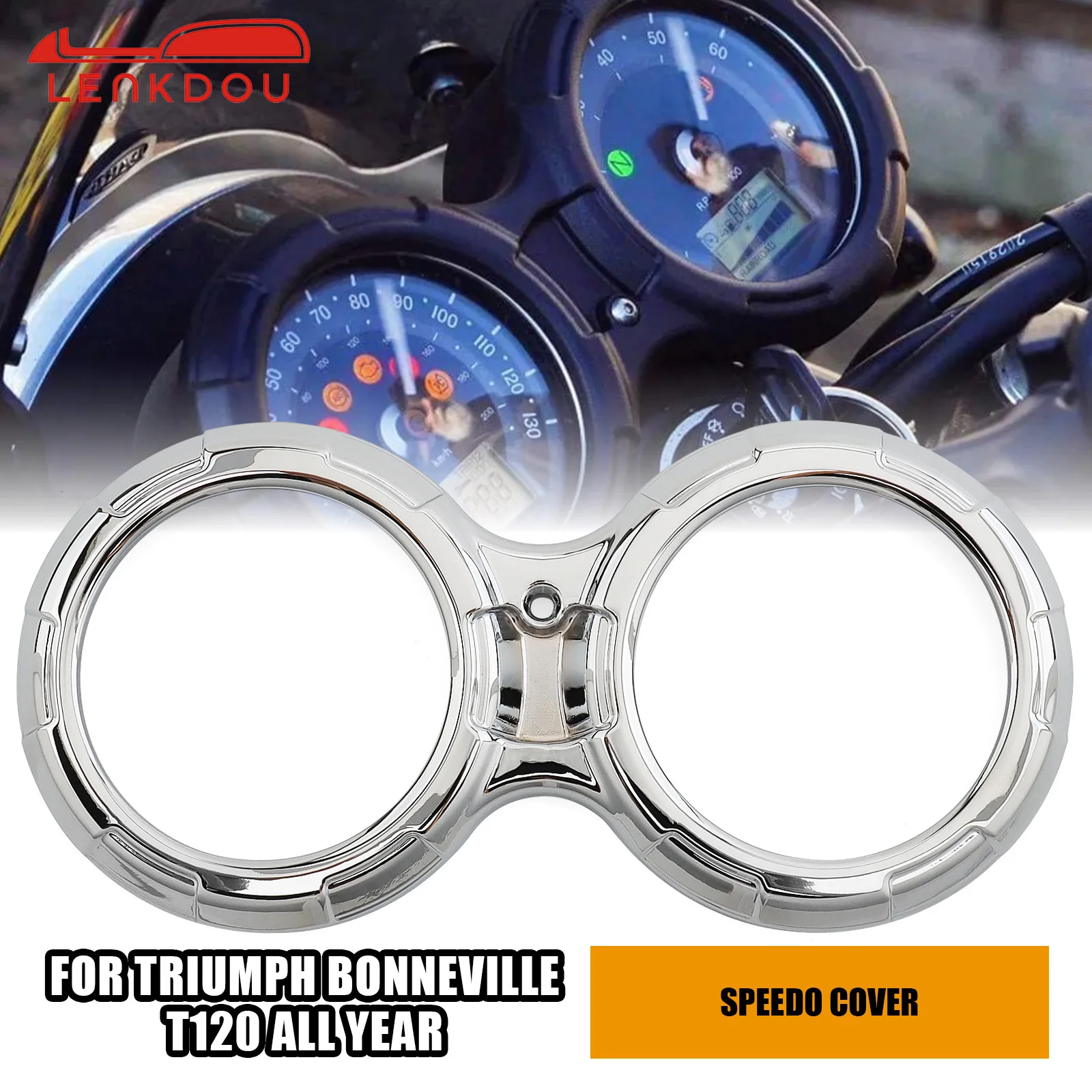 Speedo Cover Instrument Panel Trim For Triumph Bonneville T100 T120 Thruxton 1200 Speed Twin Aluminum Chrome/Black