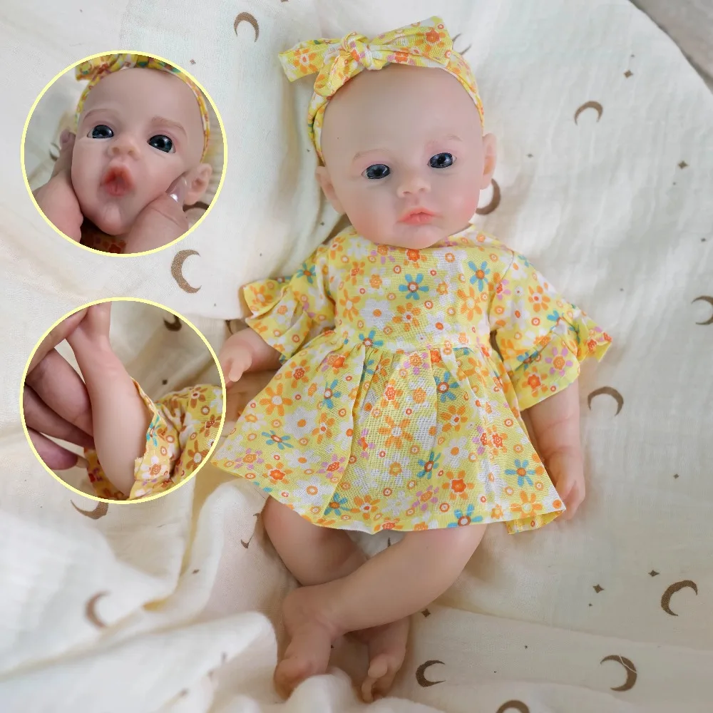 12 '' Super Soft Silicone Reborn Baby Doll Prato Collezione ad alta quantità Bambola Estensibile Realistico Neonato Bocca Può aprire
