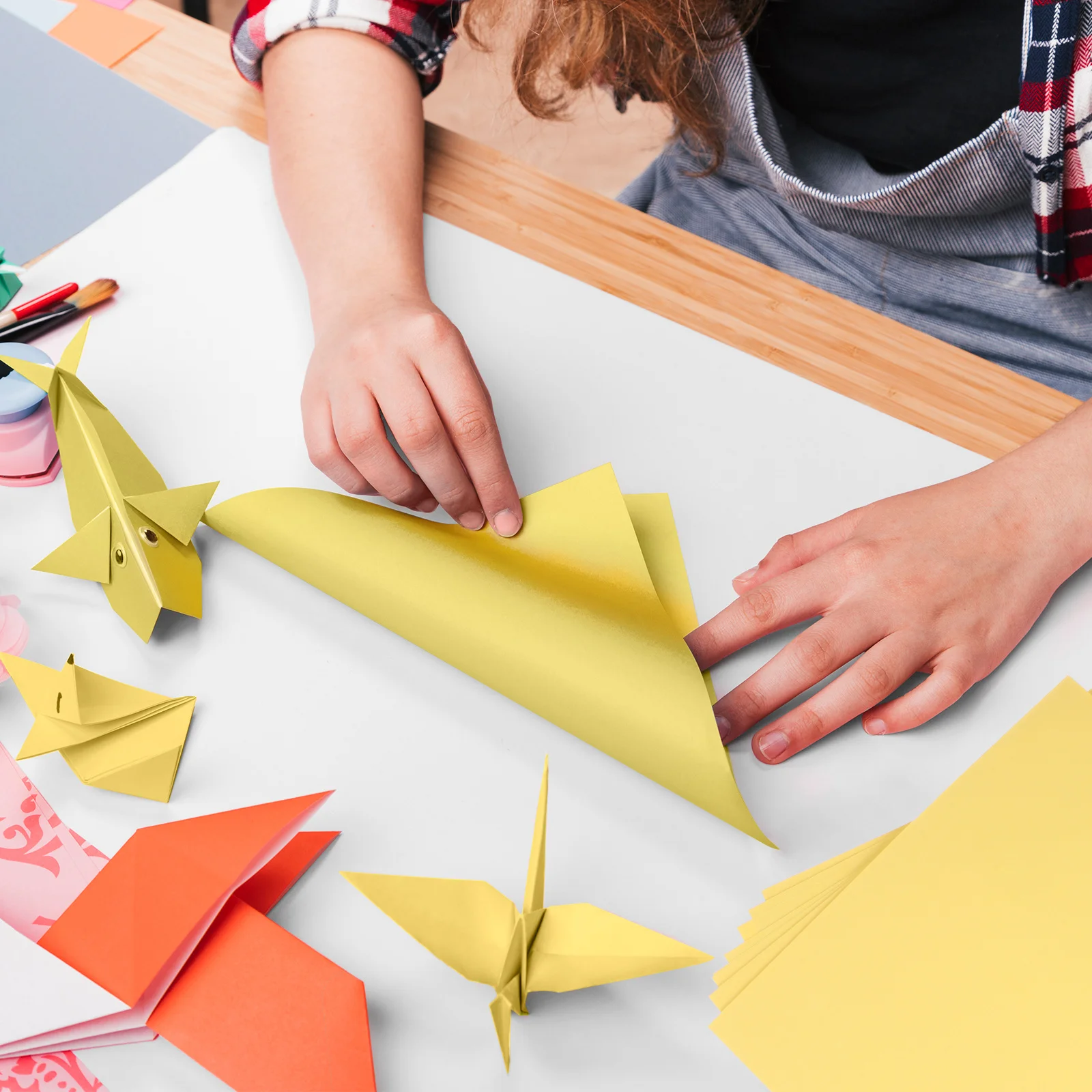 ورق طباعة ملون 70G A4 أوراق حرفية يدوية صديقة للبيئة لمشاريع فنية ذاتية الصنع وبناء اللوازم المدرسية #5