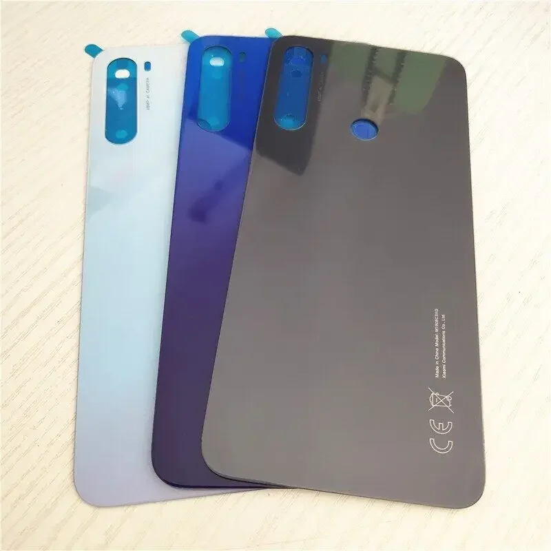 3D Glass For Xiaomi Redmi Note 8 Back Battery Cover Panel Rear Door Housing Case Adhesive Replace