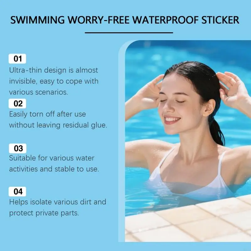   Discreet Swimming Protections Pad 2PCS Women Plastic Waterproof Stickers