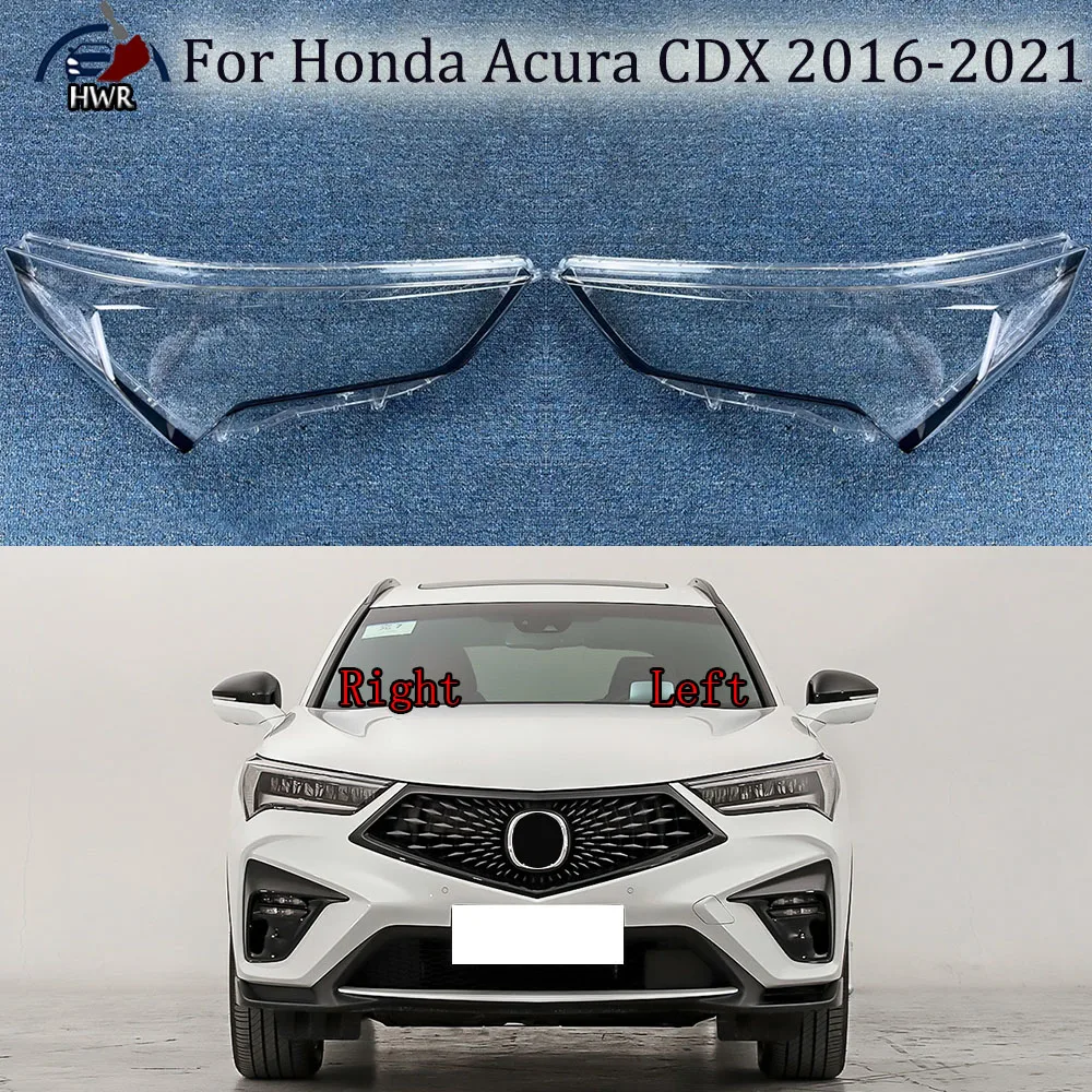 Headlight Cover Transparent Lampshade Lampshell Glass Replace Original Lens For Honda Acura CDX 2016 2017 2018 2019 2020 2021