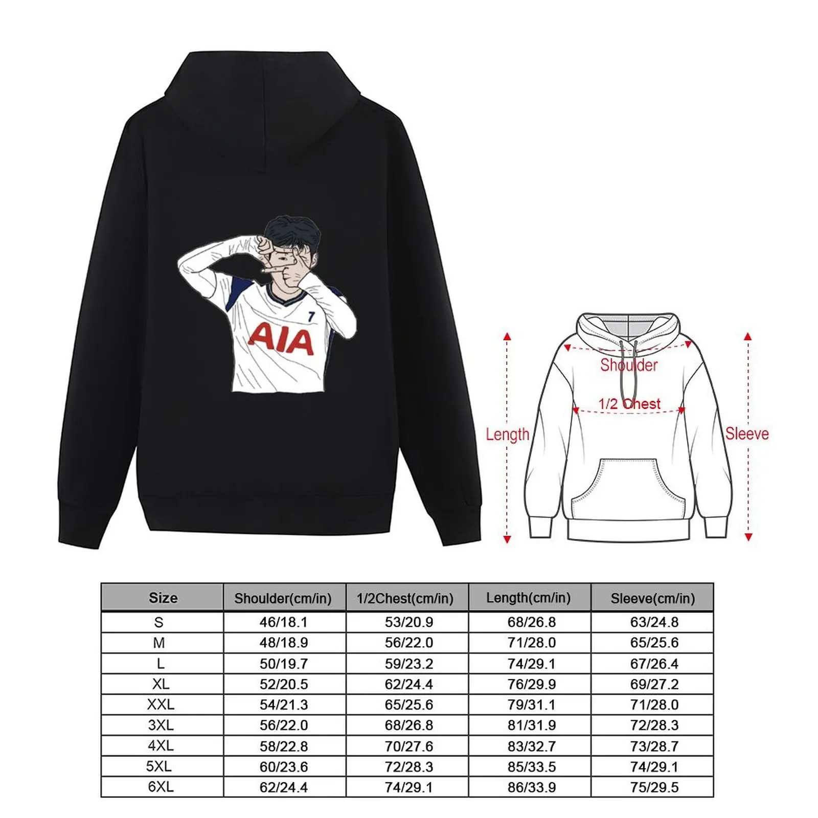 Heung-Min Son طباعة التصوير الفوتوغرافي هوديي الرجال ارتداء الرجال قميص العرق مجموعة ملابس رجالي مصمم الملابس الشتوية رياضية #5