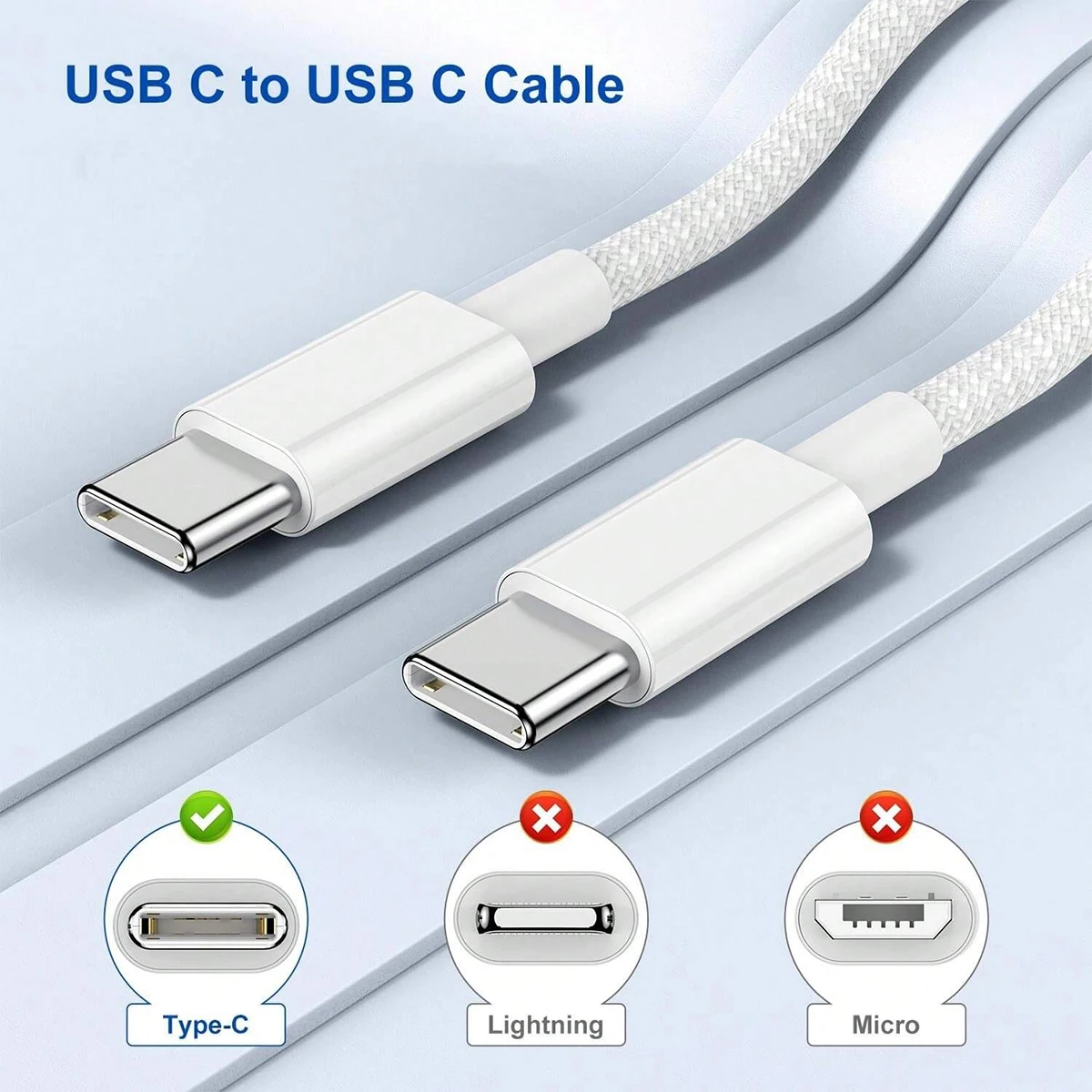 Pengisi Daya Cepat PD 60W Asli 6A Kabel USB C Ke Tipe C untuk Apple iPhone 15/16 Pro MAX Pengisi Daya Cepat untuk Kabel Samsung S24 Xiaomi