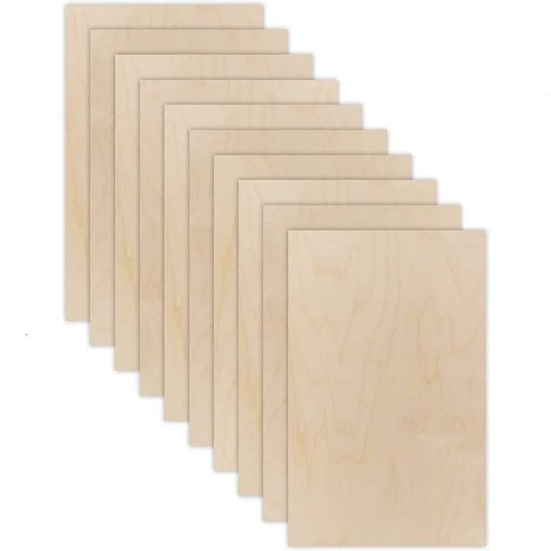 Blank Wood Squares Pieces Unfinished Round Corner Square Wooden Cutouts for DIY Arts Craft Project Laser Engraving Carving