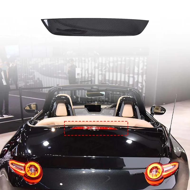 

Для моделей Mazda MX-5 2016+ (мягкая верхняя версия) высокопозиционный декоративный чехол стоп-сигнала из настоящего углеродного волокна, 1 шт.