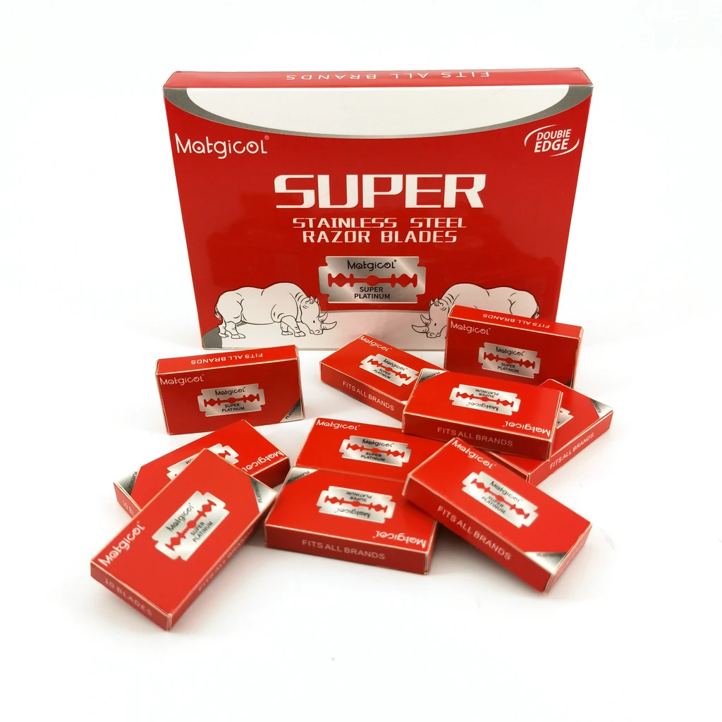 50/100/200 Count Double-Sided Safety Razor Blades for Men Beard Shaving Manual Razor Shaver Tool