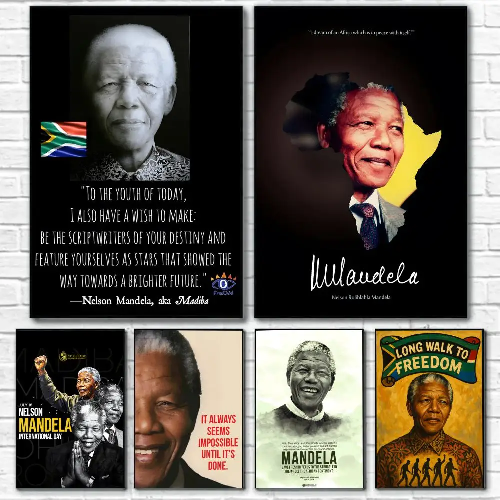 Father of the Nation South Africa N-Nelson Mandela Poster Se