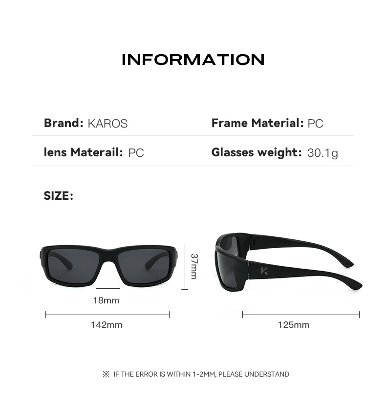 KAROS Original Stil Polarisierte Sonnenbrille Männer Fahren Gläser Männlichen Anti-Uv Sommer Reise Brille Shades Kostenlose Box – Detail 9