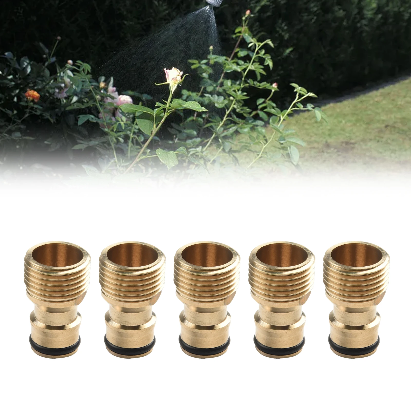 5pcs Brass Tap Adaptor Male 1/2