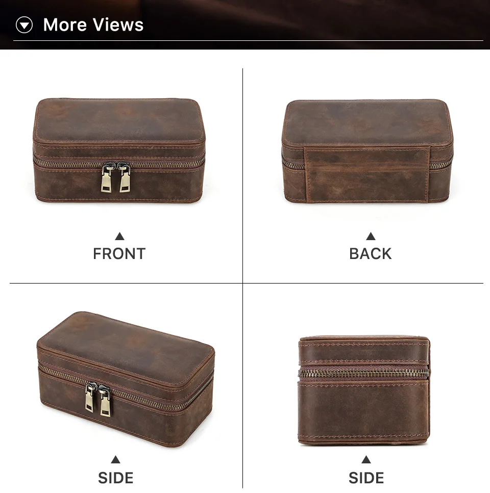 Three Pack Leather Watch Box Wat Ch Jewelry Storage Box Travel Portable Jewelry Gift Box Wat ch Boxes Watch Display Stand