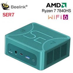 Beelink SER7 Ryzen7 7840HS Up to 65W Mini PC DDR5 32GB SSD 1T NVME SSD Wifi6 Gaming Computer VS SER6 Pro 7735HS SER 5800H