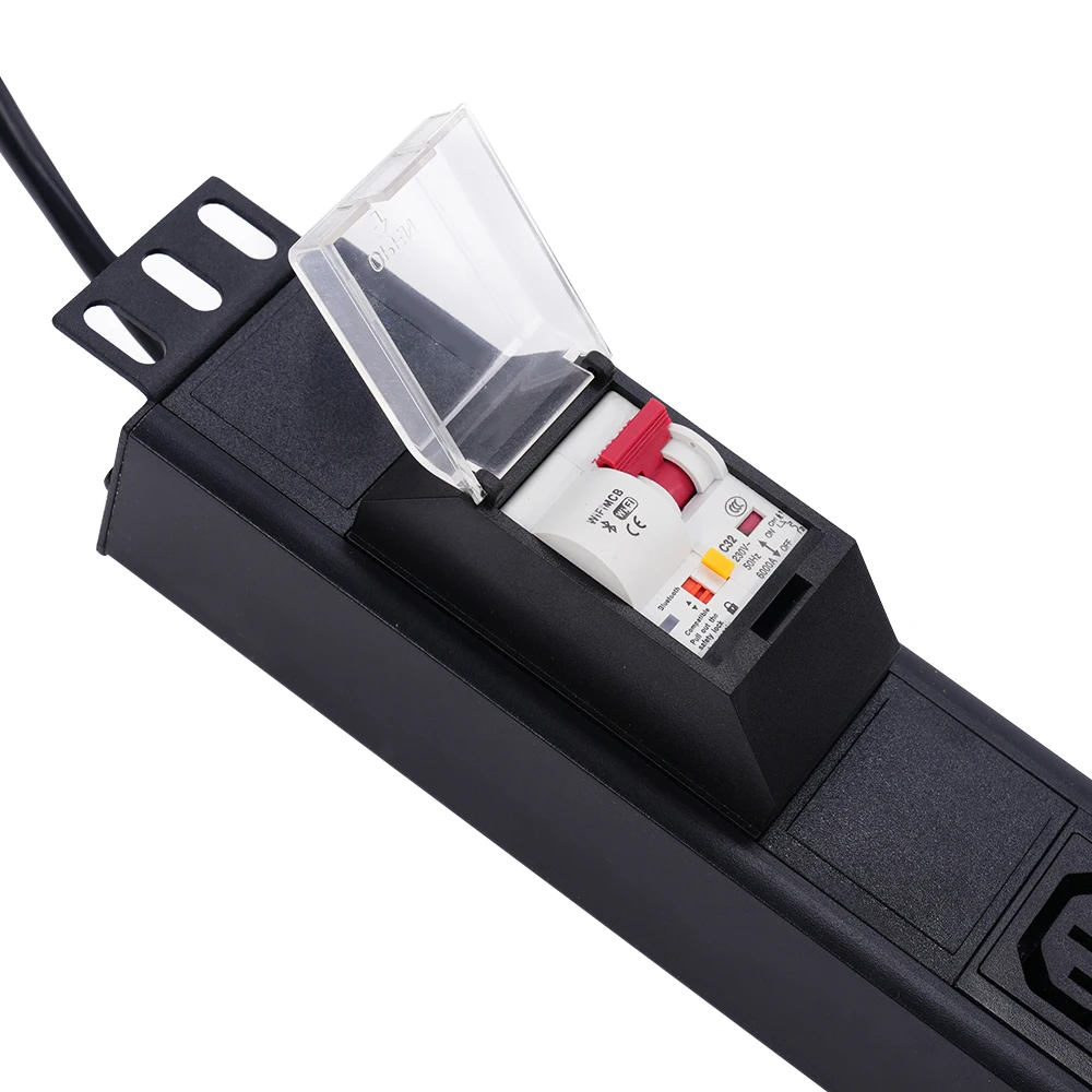 Graffiti APP WIFI control Smart aluminum alloy 6-port IEC C 13 PDU socket with 2 M cable European standard plug