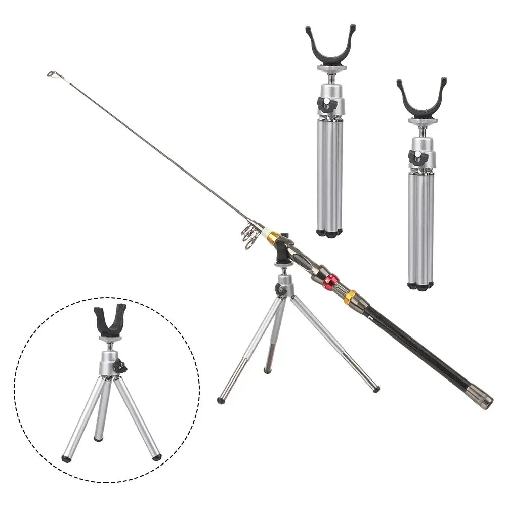 

Foldable Tools Winter Ice Rods Rests Pole Support Stand Fishing Rod Holder Telescopic Tripod