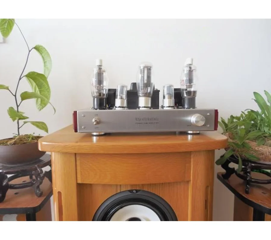 Old Buffalo FU7 (807) Tube Amplifier HIFI Class A AMP Handmade FU7 Amp With Double VU DB Meter Audio Level Meter