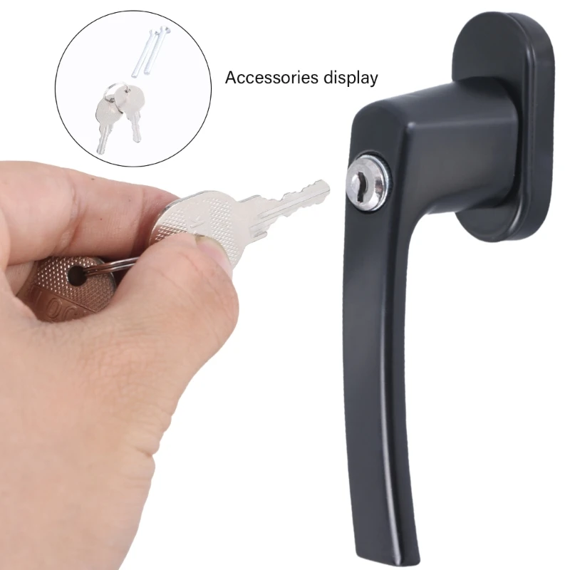 Child Safety Window Lock Lockable Window Handles With Key Stainless Steel Balcony Door Handle Simple Installation