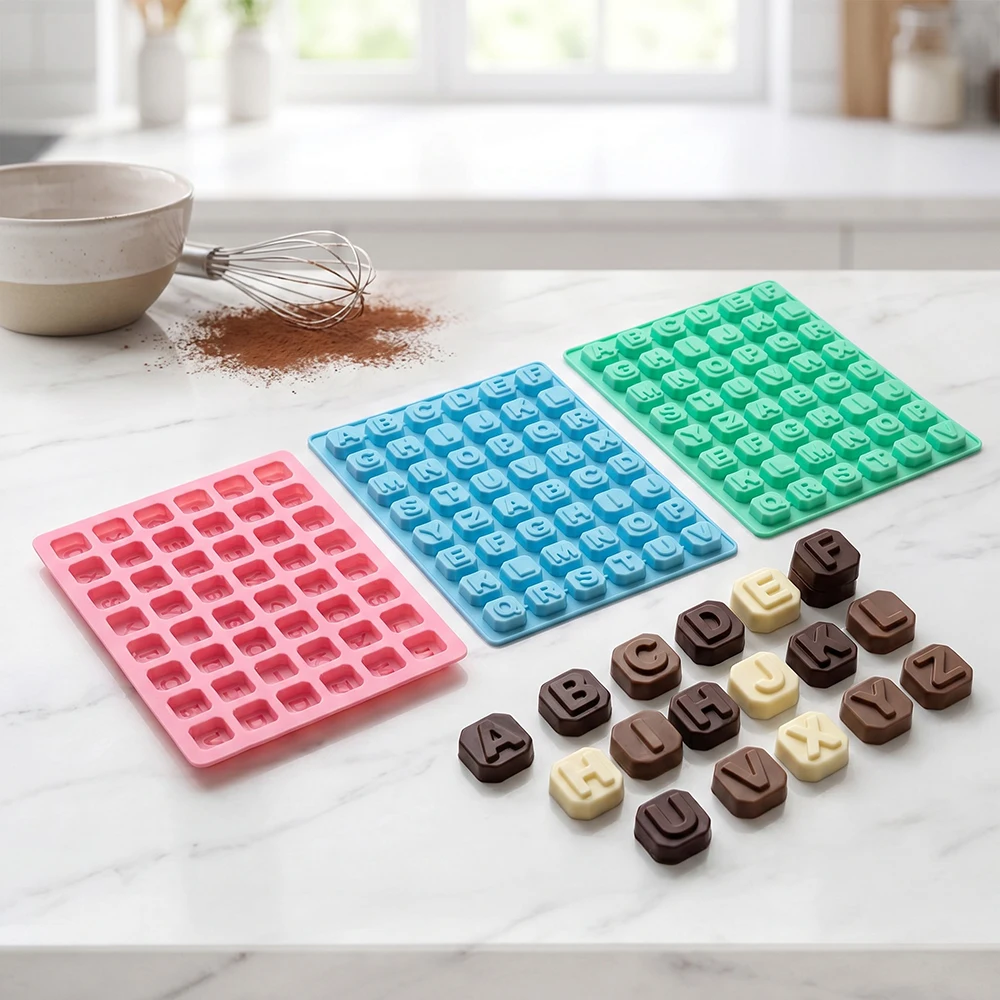 Keyboard letter shaped chocolate baking silicone mold DIY chocolate, candy, pudding, cookies view 5