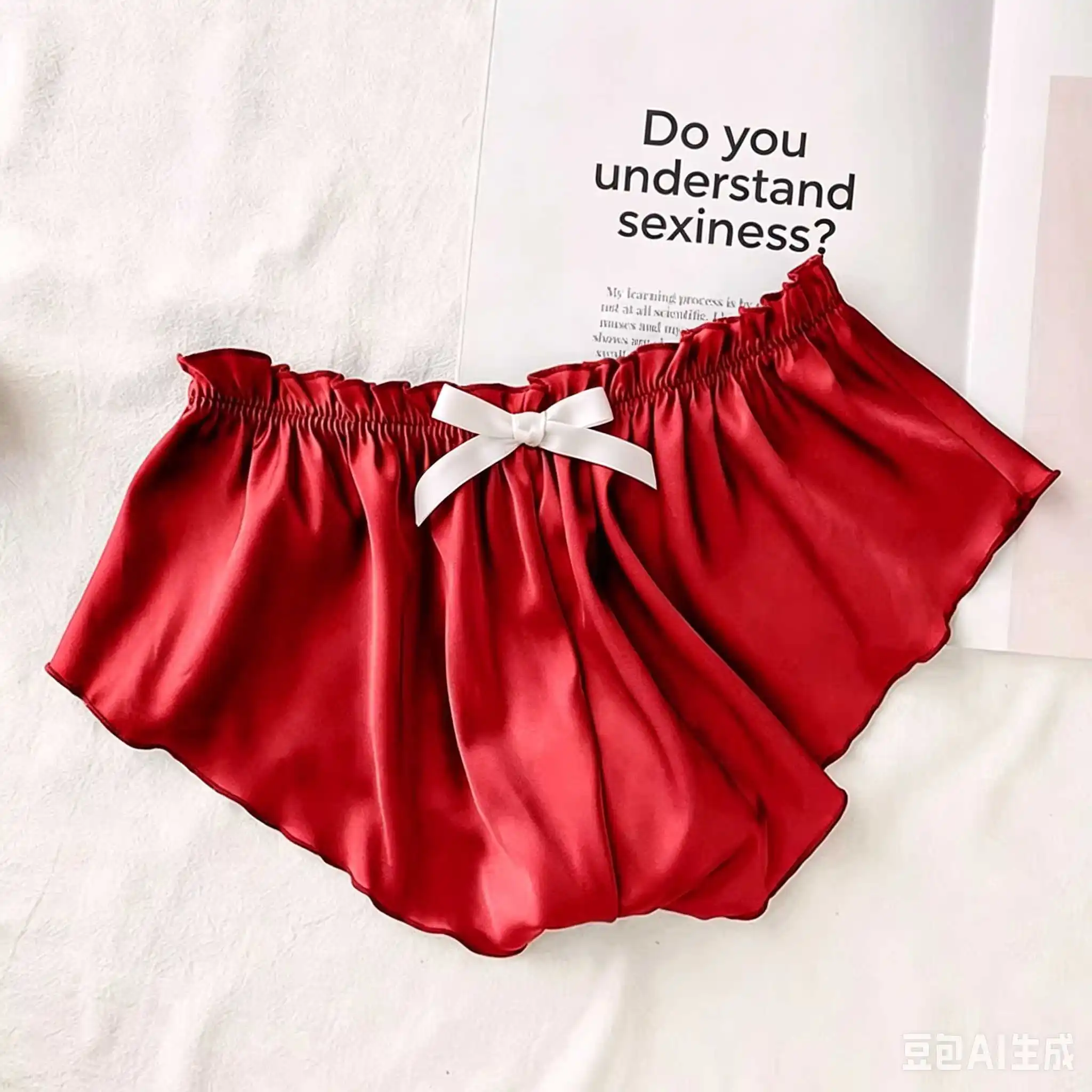 여름 신상 여성 매력있는 속옷 새틴 심리스 아이스 실크 통기성 플러스 사이즈 미드웨이스트 삼각팬티 여성 매력있는 속옷 썸네일 2
