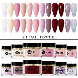 Mtssii 5g Nude Pink Dipping Nail Powder Sparkling Gradient Nail Glitter Dust Natural Dry Dip Nail Chrome Nail Art Decoration