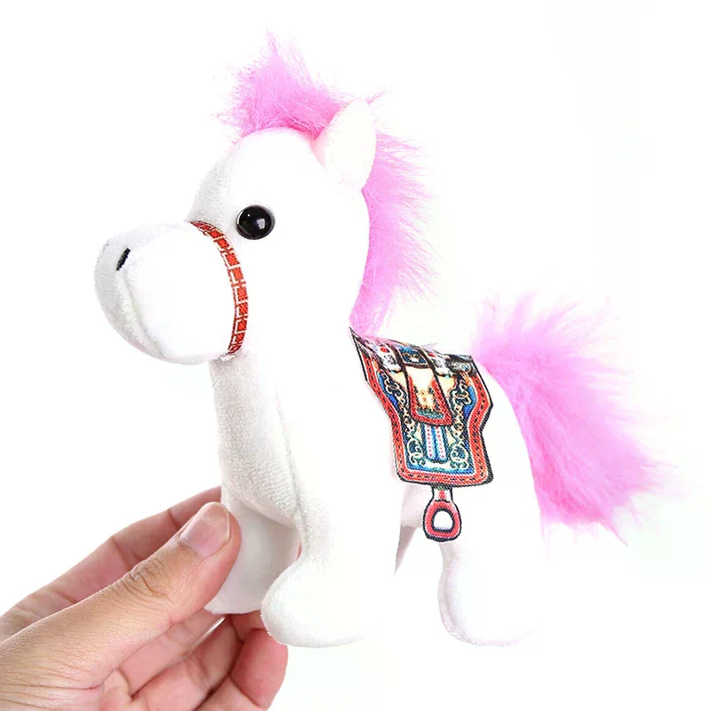 10 CM Carino Mini Cavallo Ciondolo Portachiavi Peluche Kawaii Animale Simulazione Farcito Bambola Borsa Decor Bambini Zodiaco Cavallo Regali