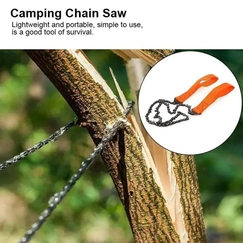 11-33 Teeth Hand Drawn Wire Saw Wood Cutting With Pouch Survival Chain Saw Manual Operation Chain Design Pocket Manual Saw