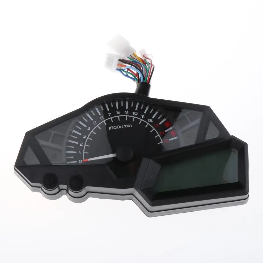 Motorcycle Speedometer Odometer Tachometer LCD Gear Display Riding Instrument for Kawasaki 300 Anti Glare Screen