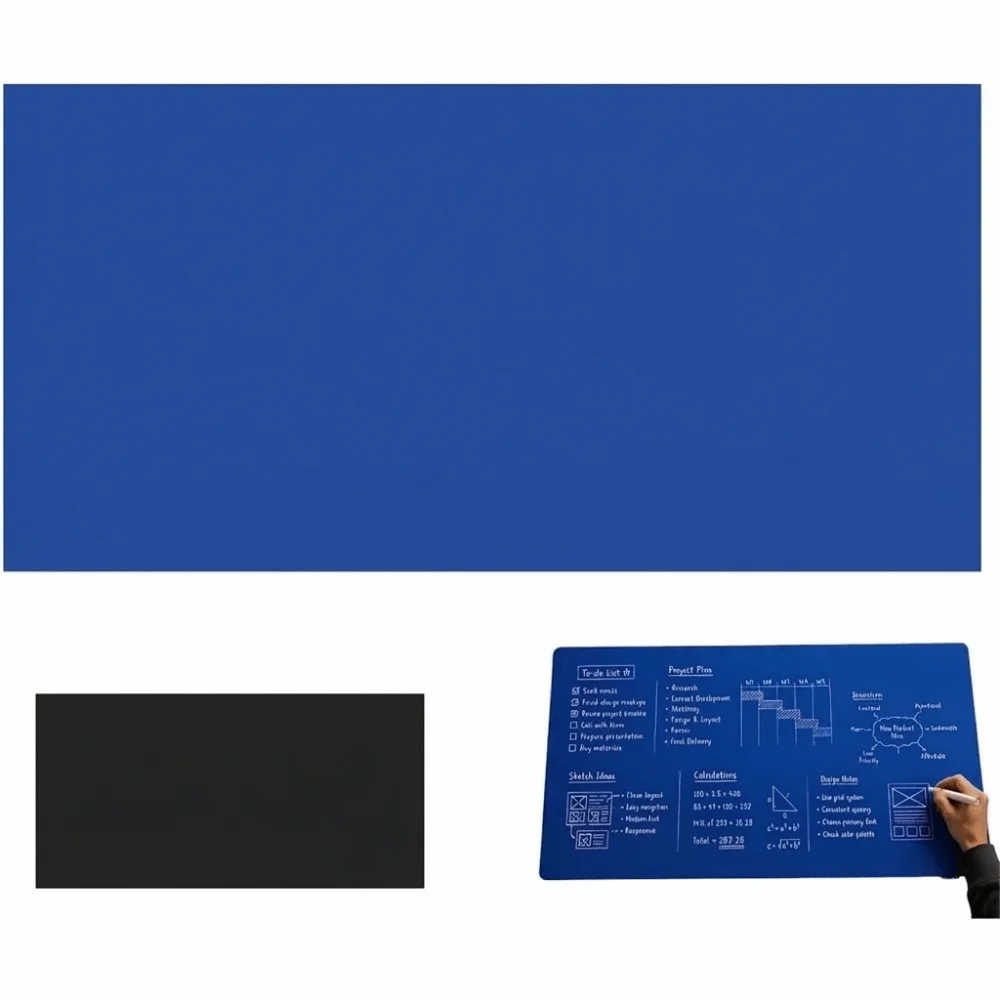 Erasable Double-Sided Desk Mat Double Sided Portable Writing Desk Pad PU Leather Durable Drawing Table Mat Drawing