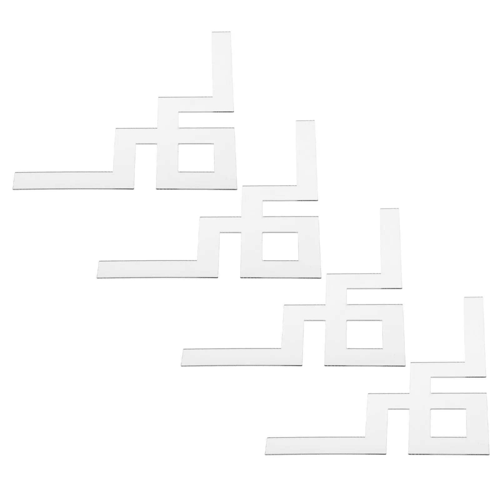 4 Pcs Mirror Wall S…