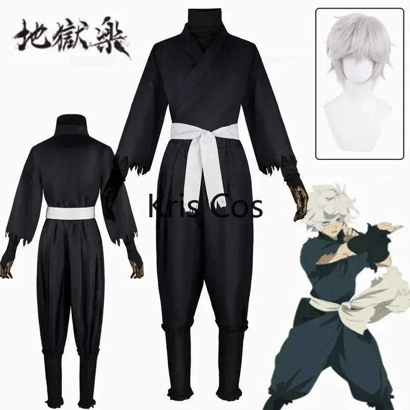 

FC6Gabimaru Cosplay Costume Anime Hell's Paradise Jigoku Raku Cosplay Ninja Uniform Wig Halloween Carnival Halloween Costum@FC8！