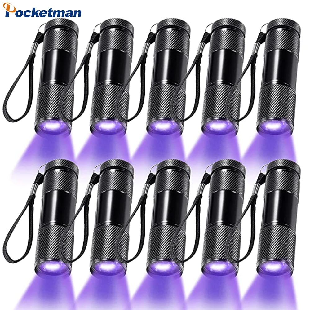 UV Flashlight 395-400nm Blacklight Flashlights Mini UV Light Torch Detector for Dog Pet Urine Stains Bed Bugs and Scorpions