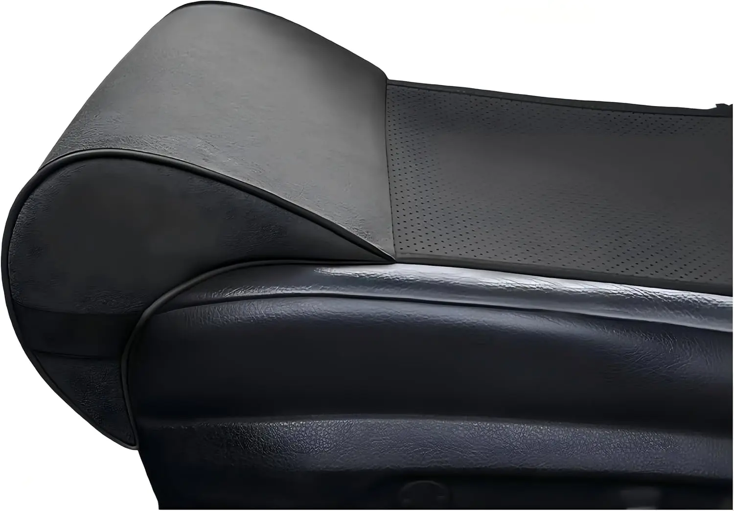 Memory Foam Car and Office Chair Leg Extender Cushion with Strap, Non-Slip Base, Black