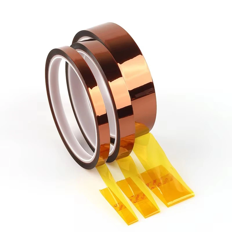 30m Long Gold Finger High Temperature Resistant Tape Polyimide Tape Multi Size Pet Anti Static Lithium Battery Insulation Tape