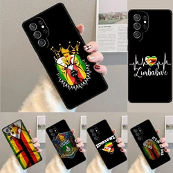 Cover For Samsung Galaxy S24 Ultra S21 S22 S8 S9 S10E Note 10 20 Plus FE S23 Zimbabwe Flag Phone case Coque