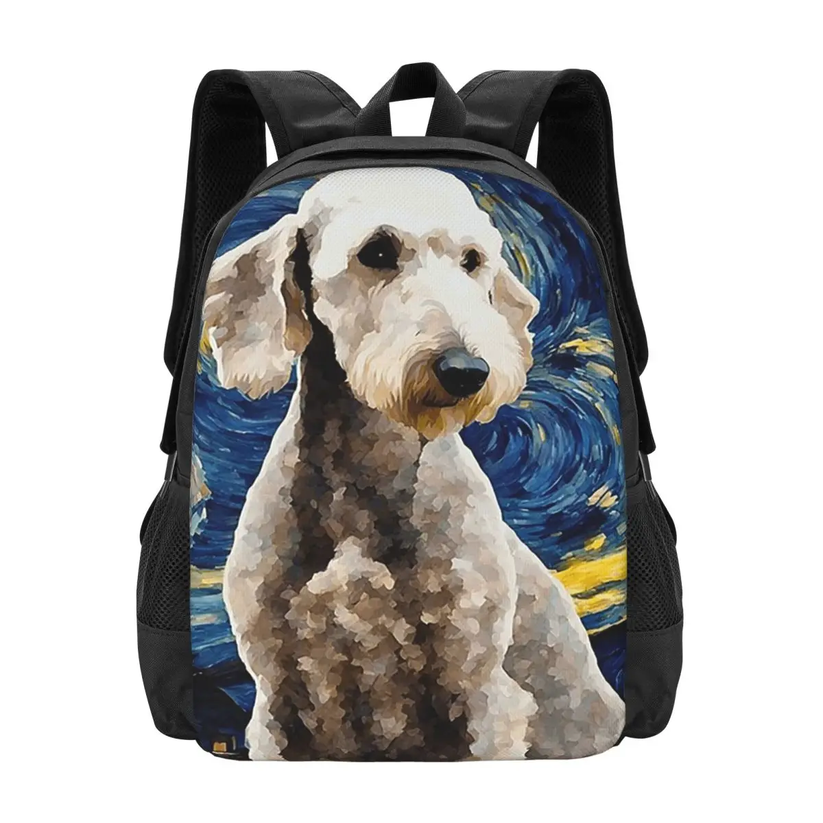 

Bedlington Terrier Night Backpack Hot Sale Daypack Large Capacity Boys Girls BookBag School Bag Shoulder Bags for Men Women