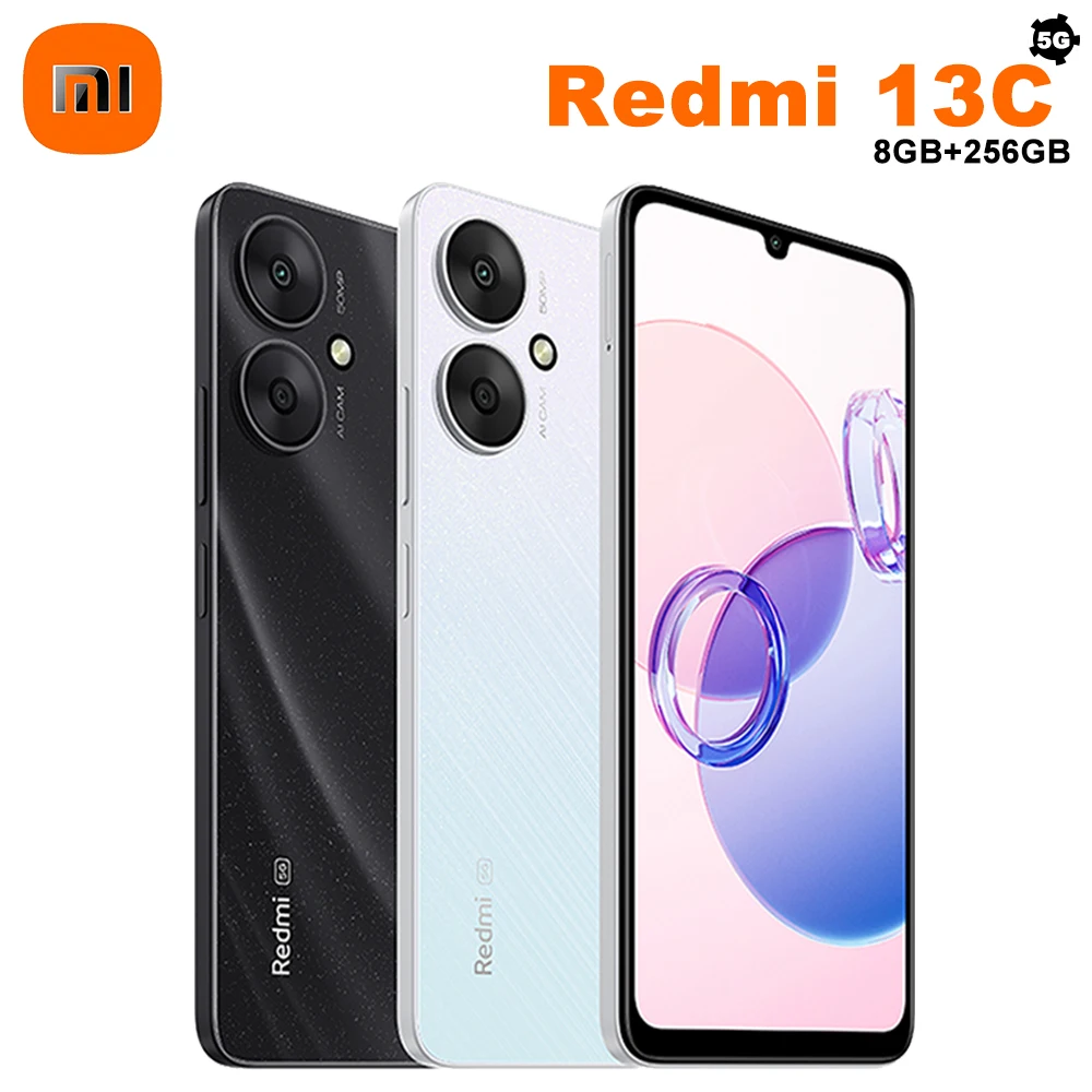 XIAOMI Redmi 13C 8GB/256GB NFC side fingerprint/facial recognition fashion smart music camera 5G mobile phone 50MP rear camera