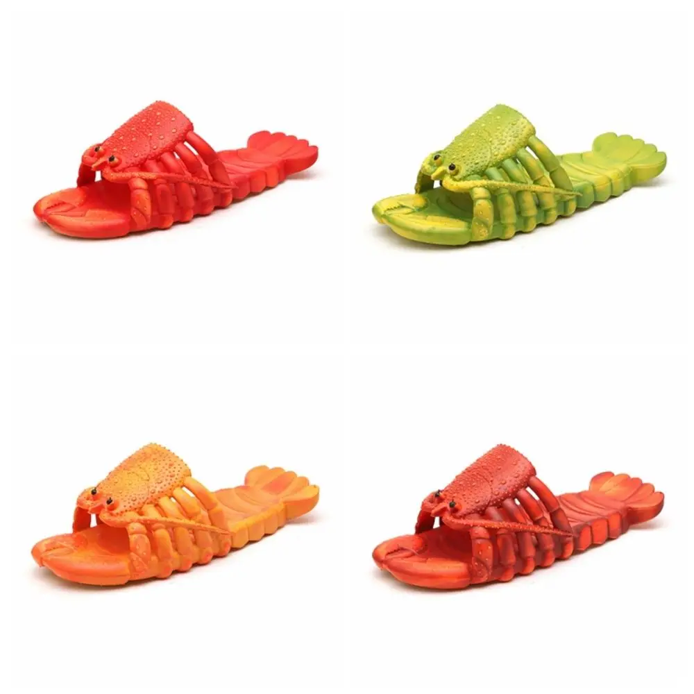 Pantofole casual antiscivolo con aragosta Divertenti sandali con diapositive in PVC Scarpe da spiaggia Scarpe con suola morbida Pantofole con gamberetti da bagno