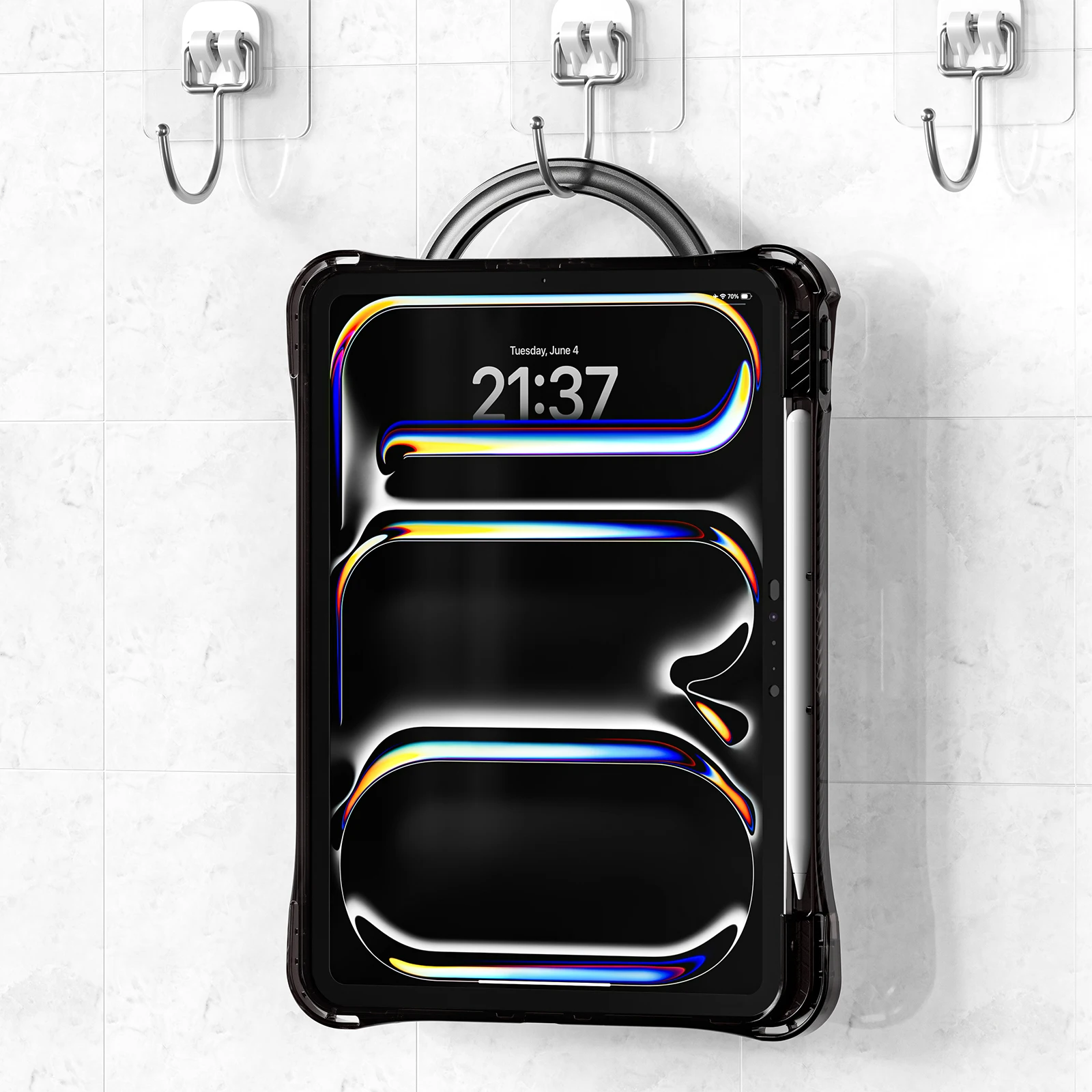 360 Rotation Handle Stand Tablet Case For iPad Pro 13 11 M4 Air 3 4 5 6 7 8 9 10th Generation Mini Shockproof Clear Hard Cover