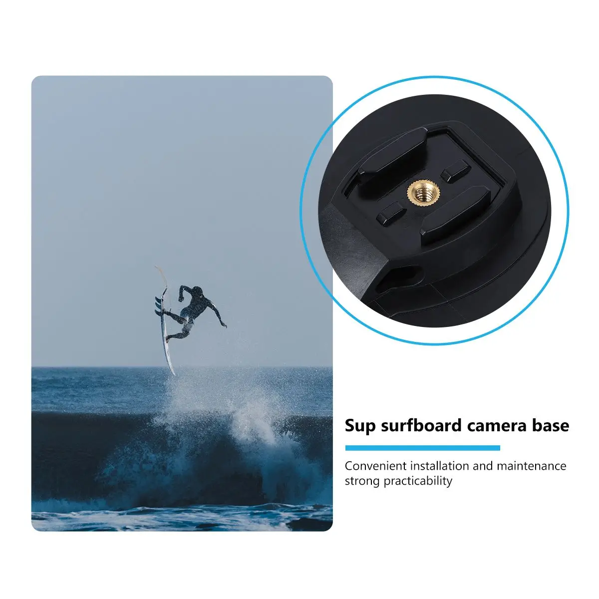 

SUP Surfboard Camera Base Outdoor Sports Accessories Durable PVC Material Easy Practical Gift Choice
