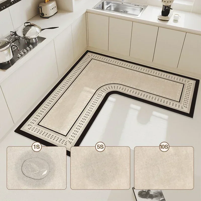 

Diatom Mud Oil Absorption Kitchen Mat Home Water-absorbent Quick-drying Rug Bathroom Rug Alfombra De Cocina Teppich in Der Küche