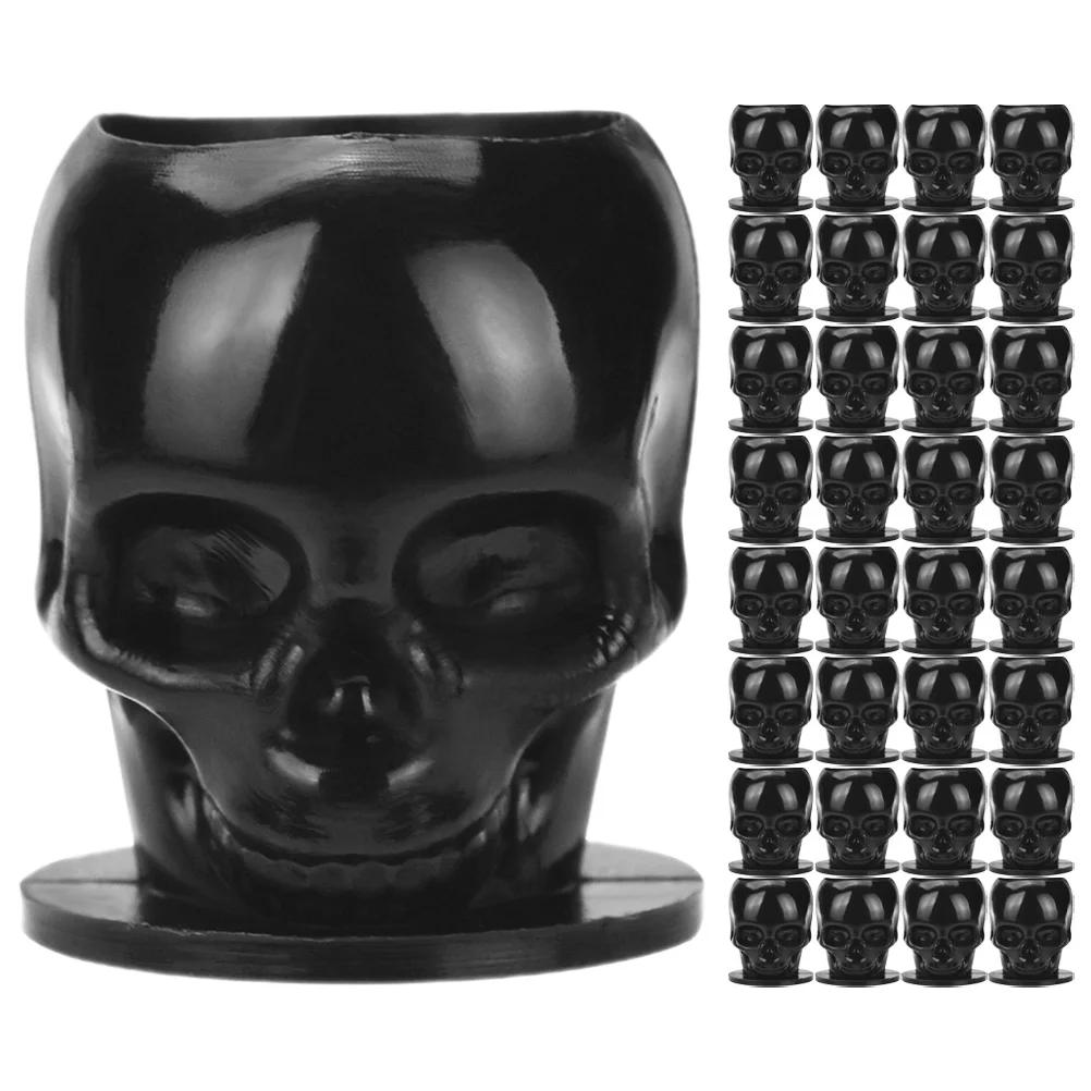 

200 шт., чашки с чернилами для татуировки в виде головы черепа, маленькие контейнеры для пигментов, прочные, недеформируемые для профессионального хранения татуировки, транспортировки