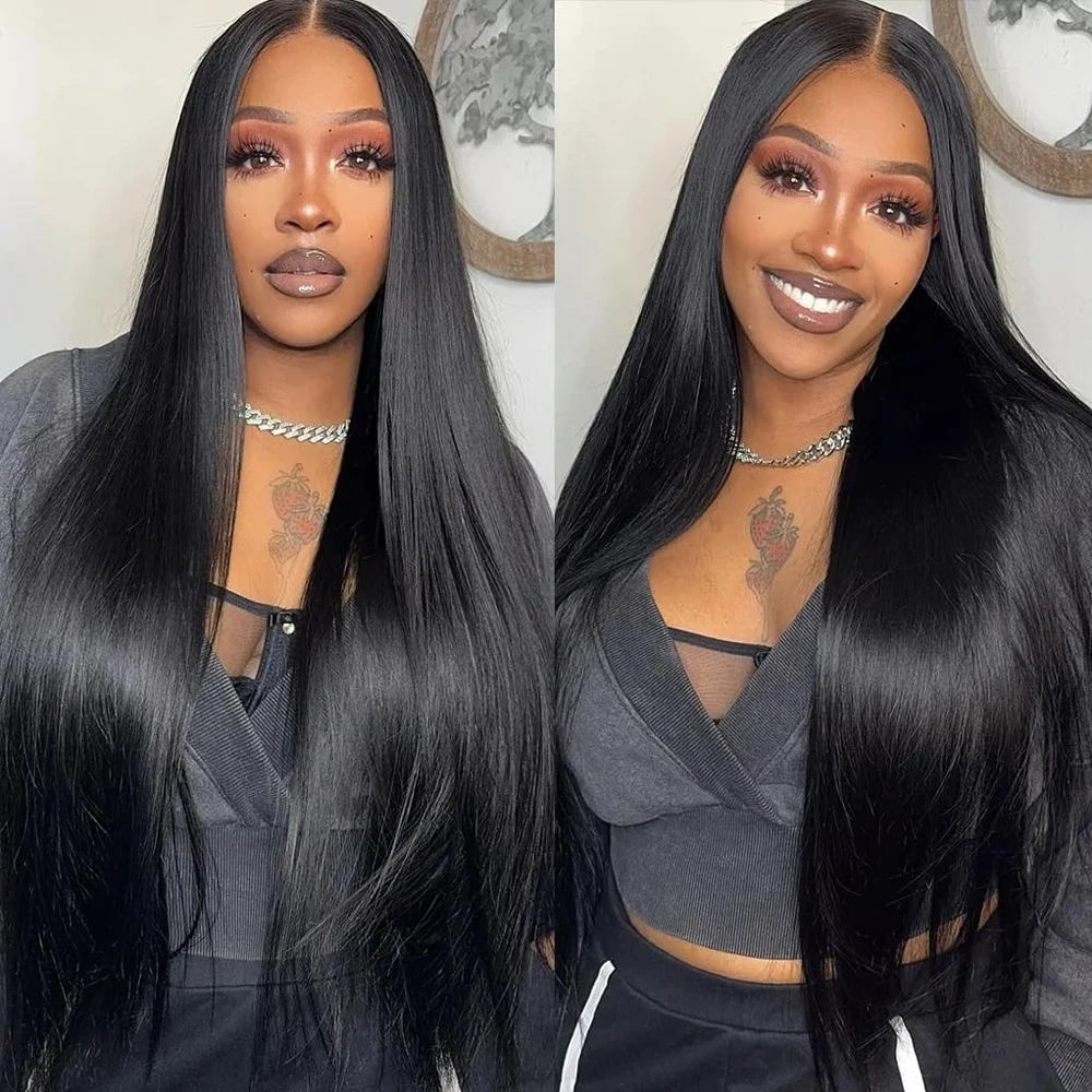 40 42 Inch Bone Straight Human Hair Wigs 13x4 13x6 HD Lace Frontal Wigs Glueless 5x5 Closure 3 Seconds To Wear For Beginners image 3