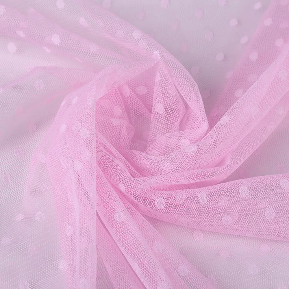 قماش جاكار دوت شبكي من الدانتيل ، تول لفساتين النساء ، ملابس ذاتية الصنع ، شبكة بوليستر للبعوض ، مواد تطريز مرقعة ، 100x150cm