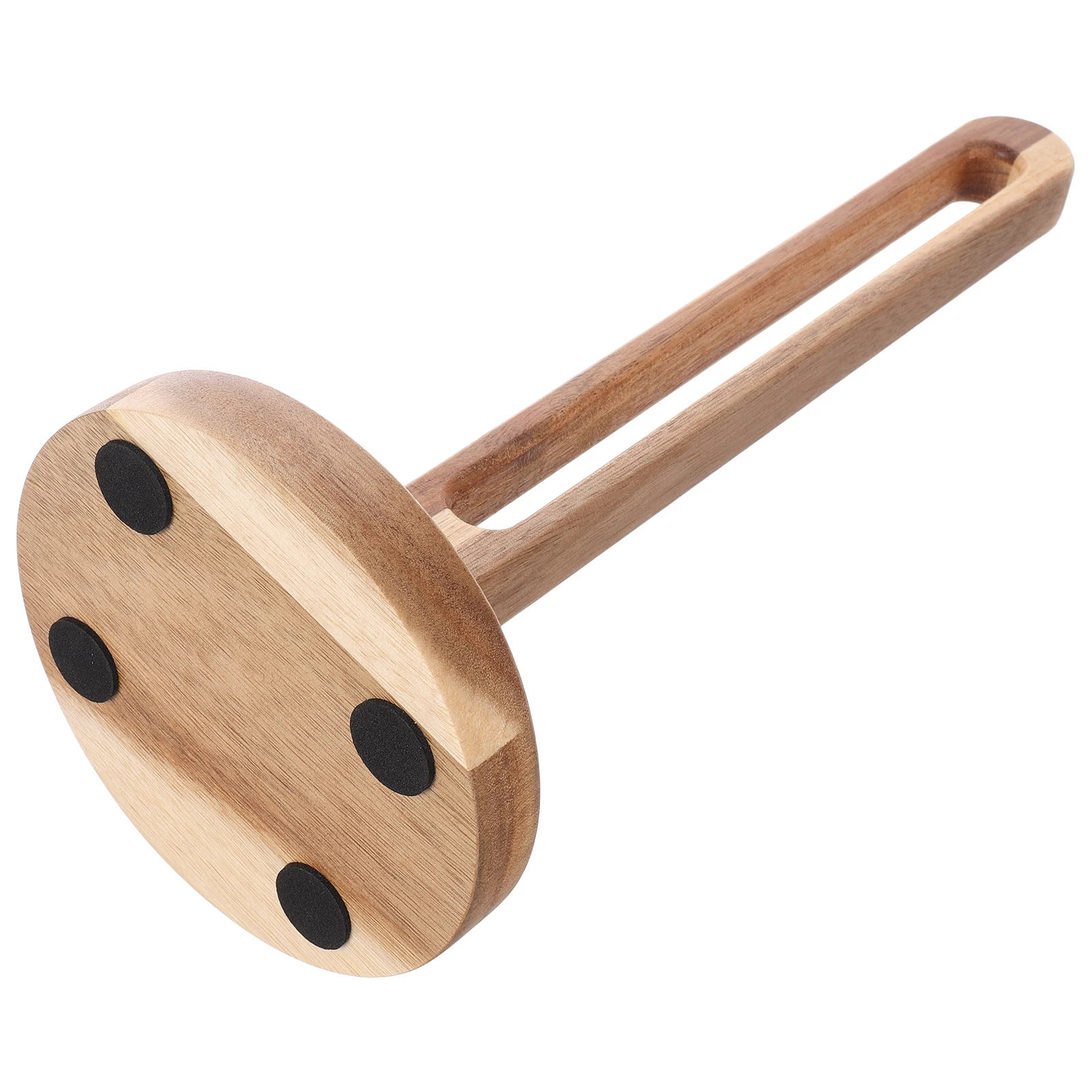 

1pcs Wooden Paper Towel Holder Kitchen Stand Countertop Storage Bag Spacesaving Design Modern Style Wooden Yarn Dispenser Rolled